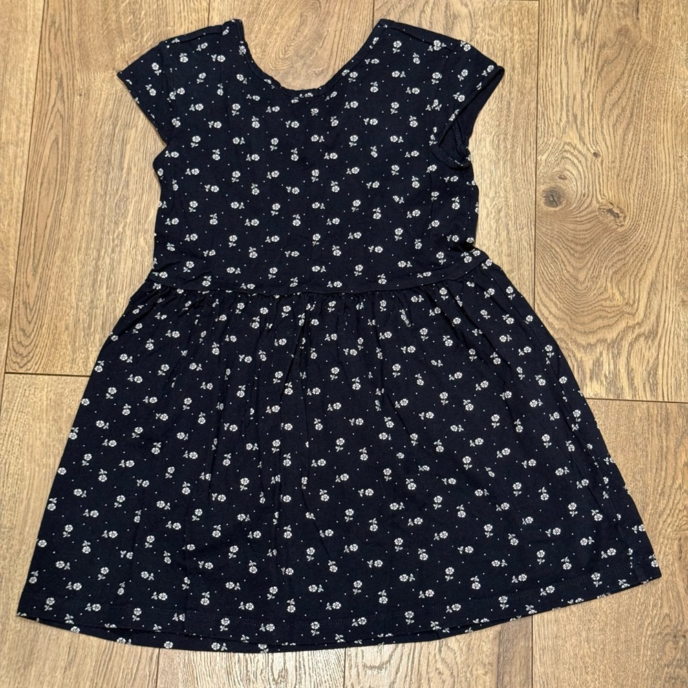 GAP Kids Navy Blue with White Floral Dress